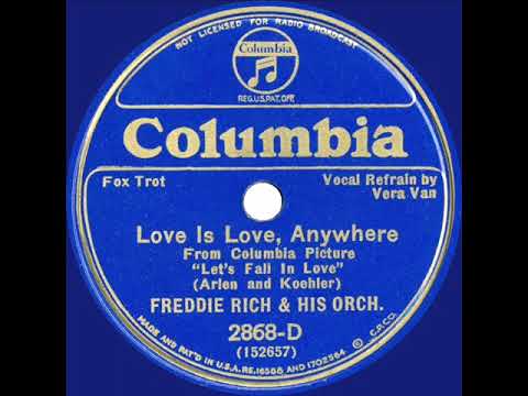 1933 Fred Rich - Love Is Love, Anywhere (Vera Van, vocal)