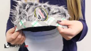 Flair Hair Grey & Green Plaid Cotton Visor Hat w/ Grey Hair
