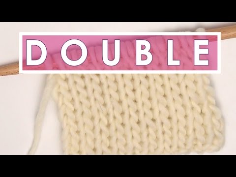 Double Stockinette Stitch - Double Sided Knitting Pattern (2 Row Repeat)