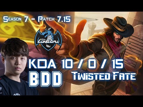 LZ BDD TWISTED FATE vs CORKI Mid - Patch 7.15 KR Ranked