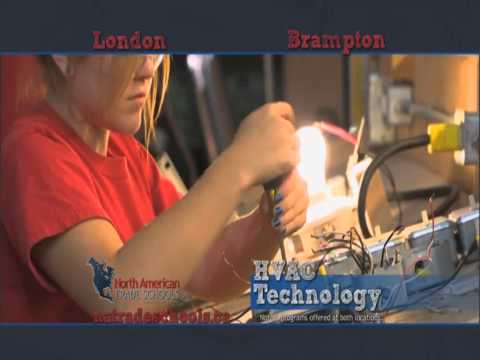 This video is a promotional overview of the HVAC Technician program offered by North American Trade Schools at their Brampton campus.