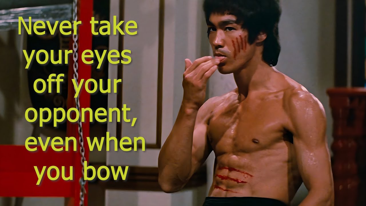 Never take your eyes off your opponent,  even when you bow