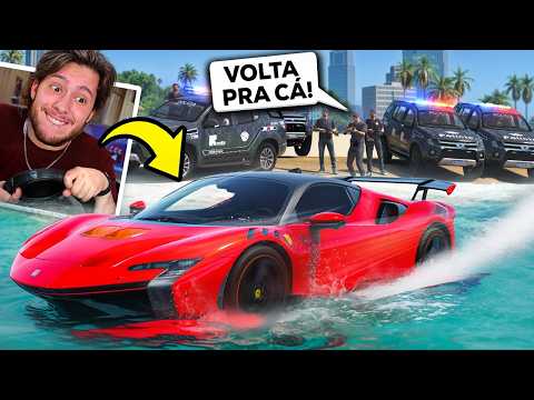 Dando FUGA com CARROS que ANDAM Na ÁGUA!! (GTA 5 rp)