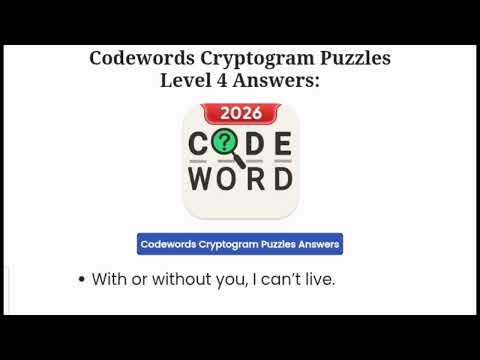 Codewords Cryptogram Puzzles All Levels 1 10 Solution Walkthrough