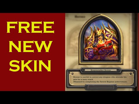 New FREE skin Dragonstalker Rexxar, ft. guide how to equip new skins! and a AGGRO hunter game!