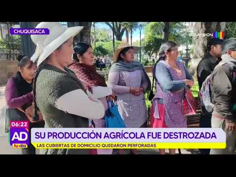 Chuquisaca: Granizada causa estragos en Yamparáez