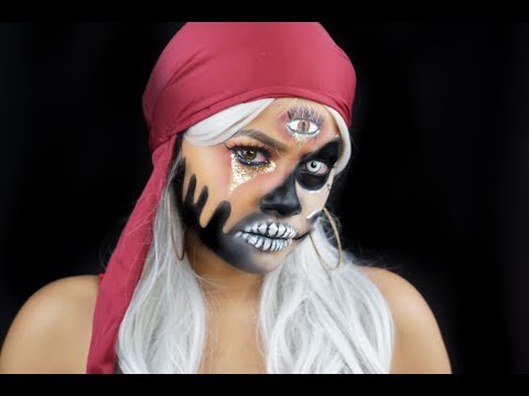 PIRATE/SKULL Halloween Makeup Tutorial | Evette Santos