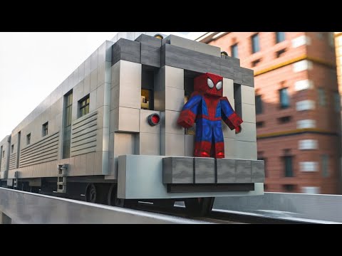 EPIC Spiderman 2 Train Fight - Minecraft Edition!