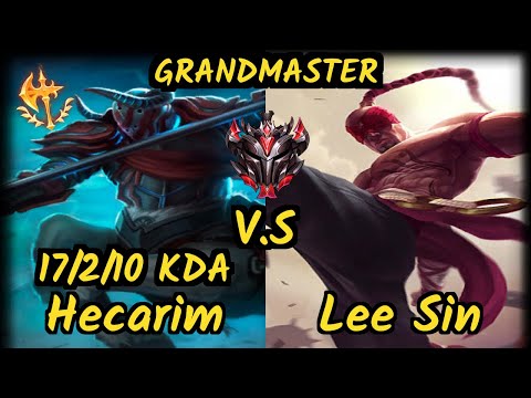 VIT.B Skeanz (HECARIM) vs LEE SIN - 17/2/10 KDA JUNGLE GAMEPLAY - EUW Ranked GRANDMASTER