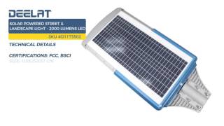 Solar Powered Street & Landscape Light - 2000 Lumens LED