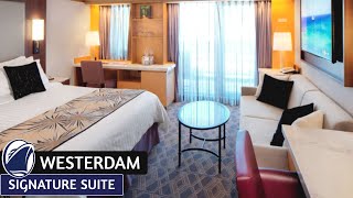 HAL Westerdam | Signature Suite Walkthrough Tour & Review 4K | Holland America Cruise Line
