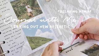 ASMR Journal with Me *Relaxing* - Trying out New Aesthetic