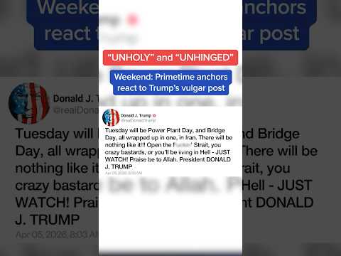 'UNHOLY' and 'UNHINGED': Weekend: Primetime anchors react to Trump’s vulgar post