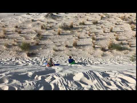 Sledding at white Sands 