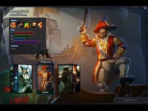 Toy Soldier Gangplank Skin Spotlight Gameplay 1080p HD League Of Legends