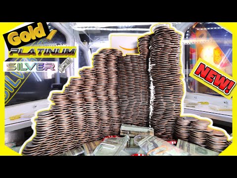 🤔Is it possible to drop 50 Quarters at once to knock down this HUGE Tower ?? High Stakes Coin Pusher