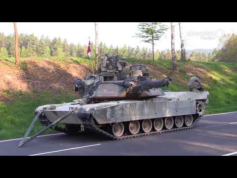 More than 700 tanks, Humvees and trucks of the US Army on the move between Grafenwöhr and Hohenfels