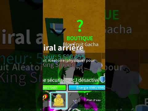Jour 1 pour random KITSUNE dans le gacha #roblox #bloxfruits #shorts