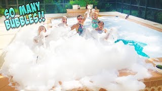 WE PUT OVER 1 MILLION BUBBLES IN OUR NEW SWIMMING POOL!!