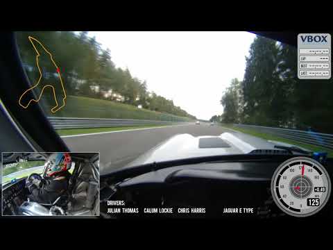 Chris Harris carves up the field in a low drag E-Type at the Spa 6 hours 2017