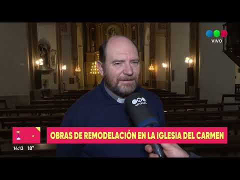 Se realizan obras de remodelación en la Iglesia del Carmen de Santa Fe