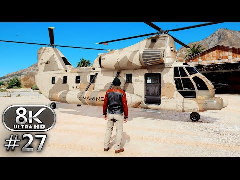 GTA V 8K Ultra Graphics Gameplay Walkthrough Part 27 - GTA V 8K 60FPS PC No Commentary