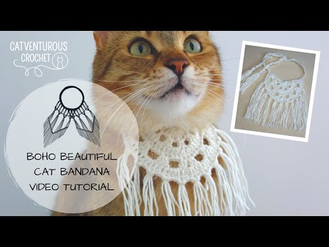 Boho Beautiful Cat Bandana - Catventurous Crochet