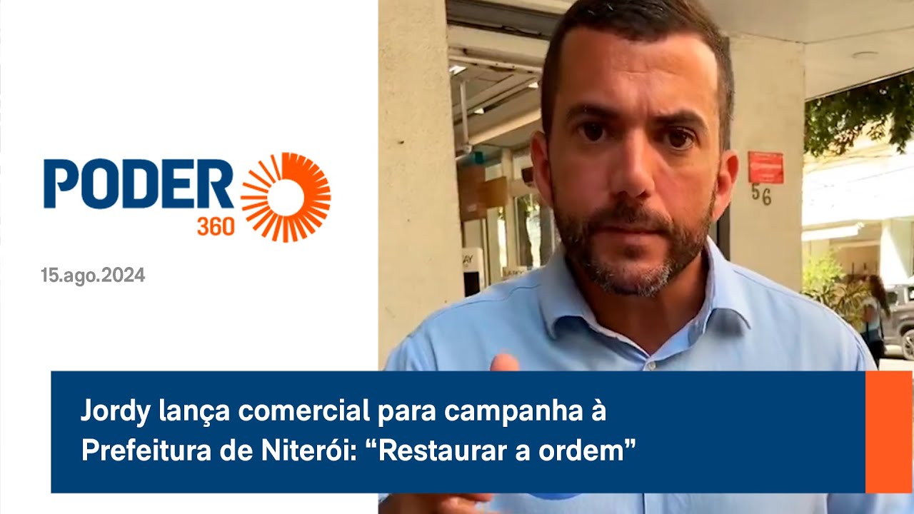 Jordy lança comercial para campanha à Prefeitura de Niterói: “Restaurar a ordem”