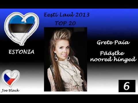 ESC 2013 - ESTONIA (EESTI LAUL 2013) - MY TOP 20