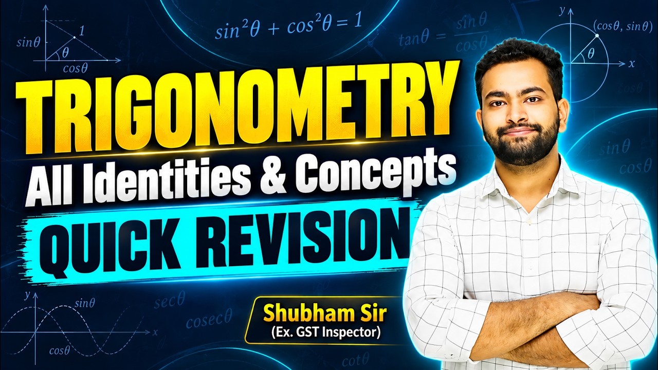 Complete trigonometry revision | All Concepts and identities| Shubham Sir