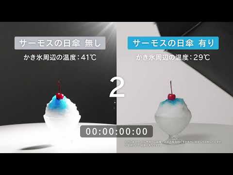 【&ONDO】COOL遮熱 日傘（SG-C601F）遮熱効果比較動画