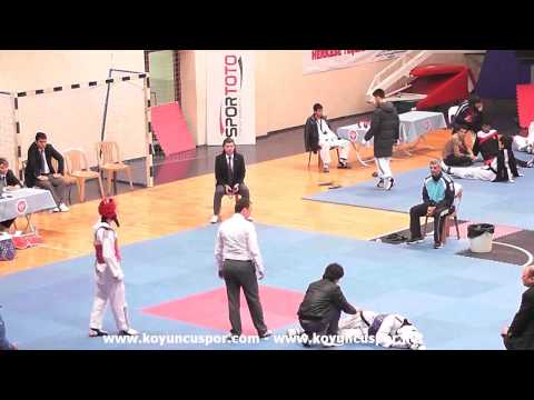 58kg Gorkem Sezer vs Huseyin Bezci (2013 Ümitler TKD Milli Takım Seçmesi)
