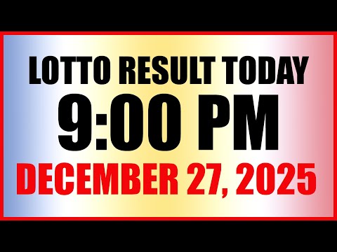 Lotto Result Today 9pm Draw December 27, 2025 Swertres Ez2 PCSO