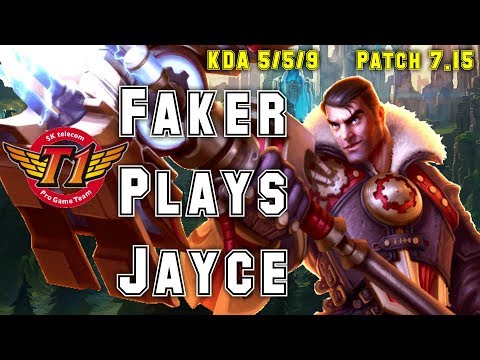 SKT T1 Faker Plays Jayce vs Lucian Mid - S7 Ranked | Patch 7.15