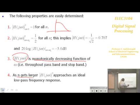 Digital Signal Processing 7: Analogue Filter Design