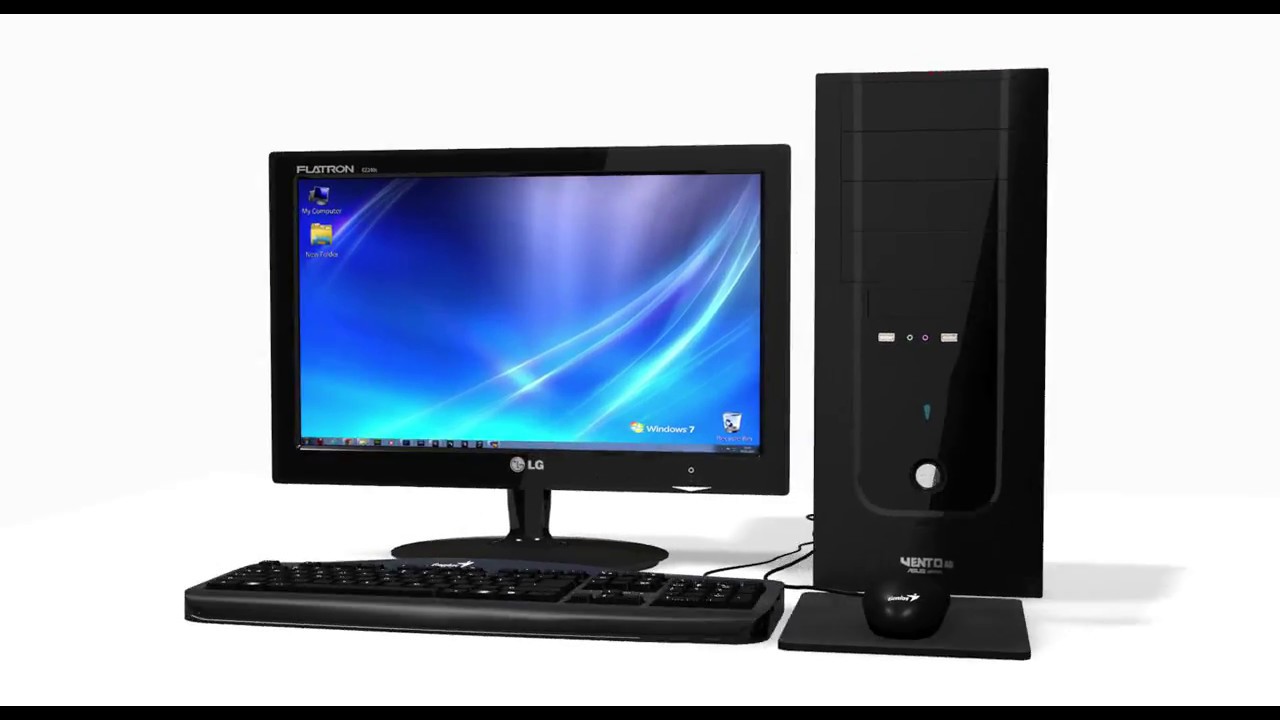 Schwarzer Computer 3D Modell