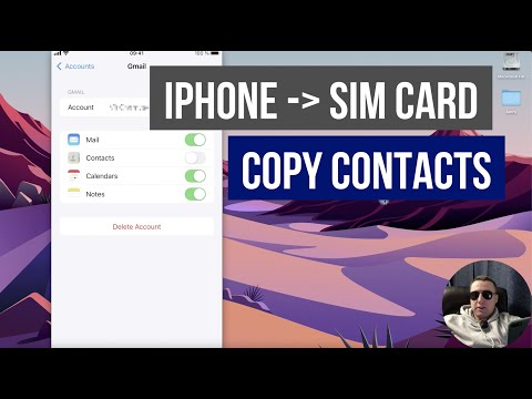 How to copy contacts from the iPhone to SIM card with Gmail account