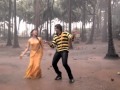 Kimi Katkar In Wet Yellow Saree Rain Song