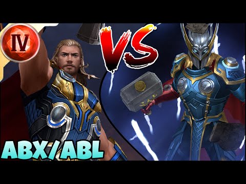 *THOR* ALL FATHER REBORN vs LOVE & THUNDER || ALLIANCE BATTLE COMPARISON ||MARVEL Future Fight ||mff