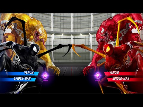 Yellow Venom and Black Spider-Man Vs Red Venom & Spiderman - MARVEL VS. CAPCOM: INFINITE