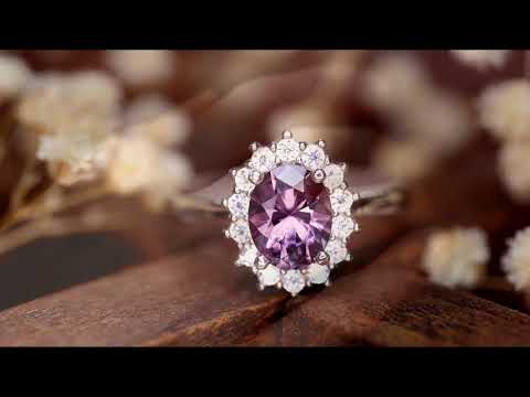 GIA Certified Natural Unheated vivid Pink Sapphire and Diamonds Engagement Ring18K Gold Fine Jewelry