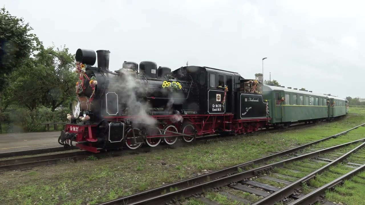 Паровоз Гр-319 на ст. Гулбене / Gr-319 at Gulbene station