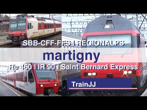 Gare de Martigny Switzerland | SBB RegionAlps & Re460 IR90 | TMR Saint Bernard Express |Simplonlinie