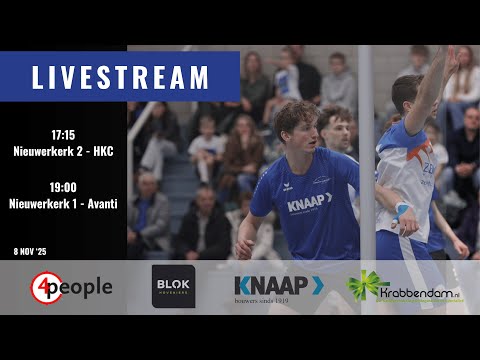 Zaterdag 8 november 2025: Nieuwerkerk 2 - HKC 2 (17:15u) en Nieuwerkerk 1 - Avanti 1 (19:00u)