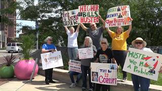 Toledoans protest FirstEnergy rate hike, calling out company's involvement in HB6 bribery scandal