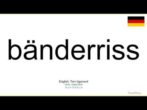 How to pronounce: Bänderriss (German)