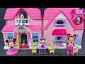1H Satisfying with Unboxing Cute Pink Minnie mouse Luxury Vacation Villa Party，Review Toys ASMR