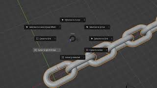 [Blender]Path, Array, Curve 기능을 사용하여 체인 만들기- 라인 사이즈 조절 실패(설명 참조)