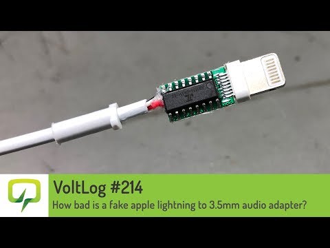 Voltlog #214 - How bad is a fake apple lightning to 3.5mm audio adapter?