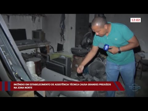 Incêndio em estabelecimento de assistência técnica causa grandes prejuízos na zona norte 20 09 2022